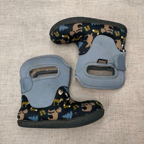 Bogs Baby Blue Woodland Insulated Rain Boots Waterproof Winter Boot Size 7 - Picture 9 of 10